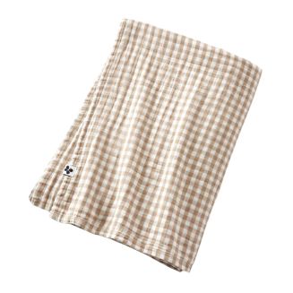 Nappe rectangulaire 150x250cm gaze de coton vichy ficelle - JOEL