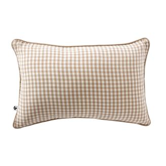 Coussin déhoussable 40x60cm gaze de coton vichy ficelle - JOEL