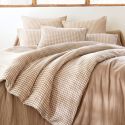 Coussin déhoussable 40x60cm gaze de coton vichy ficelle - JOEL