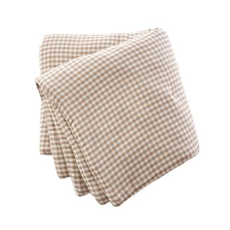Chemin de lit 90x200cm gaze de coton vichy ficelle - JOEL