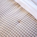 Chemin de lit 90x200cm gaze de coton vichy ficelle - JOEL