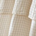 Rideau ajustable 140x300 cm gaze de coton vichy pampa + 8 Anneaux Pince - JOEL