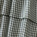 Rideau ajustable 140x300 cm gaze de coton vichy romarin + 8 Anneaux Pince - JOEL