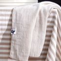 Lot de 2 essuie-mains 50x70cm gaze de coton rayé beige - ROMELIA