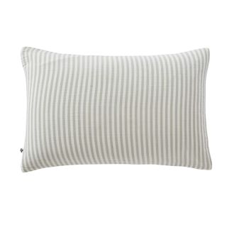 Taie d'oreiller 50x70cm gaze de coton tissé rayé eucalyptus - ROMELIA