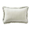 Coussin déhoussable 40x60cm gaze de coton tissé rayé eucalyptus - ROMELIA