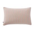 Taie d'oreiller 50x70cm gaze de coton tissé rayé abricot - ROMELIA