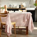 Lot de 2 essuie-mains 50x70cm gaze de coton rayé abricot - ROMELIA
