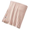 Nappe rectangulaire 150x250cm gaze de coton rayé abricot - ROMELIA