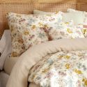 Taie d'oreiller 60x60cm gaze de coton pampa et fleurie - ADELYS