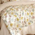 Chemin de lit 90x200cm gaze de coton pampa et fleurie - ADELYS