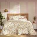Housse de couette 200x200cm gaze de coton pampa et fleurie - ADELYS