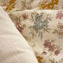 Housse de couette 200x200cm gaze de coton pampa et fleurie - ADELYS