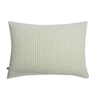 Taie d'oreiller 50x70cm coton texturé rayé sauge - GABRIEL