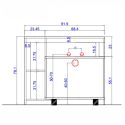 ARTURO - Meuble Vasque 92cm + Miroir Cachemire et aspect bois finition Cadiz