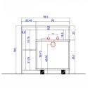 ARTURO - Meuble Vasque 78cm 2 tiroirs Cachemire laqué et aspect bois finition Mercure