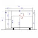 Ensemble meuble vasque 110cm + rangement 2P + colonne blanc et aspect béton - ARTURO
