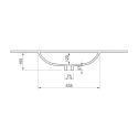 Meuble avec vasque 101cm suspendu 2 tiroirs finition blanc laqué - BIRJA