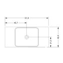 Meuble 92cm 2 tiroirs avec vasque aspect bois noir - TERAS