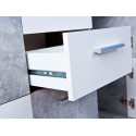 Marry 'Béton' - Meuble 5 Portes 2 Tiroirs