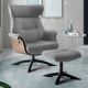 Obanos - Fauteuil Inclinable + Repose-Pieds Gris
