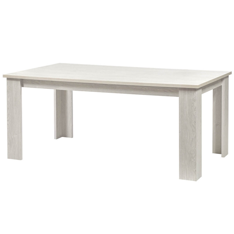 Galaad - Table Rectangulaire 190cm Effet Chêne Blanchi