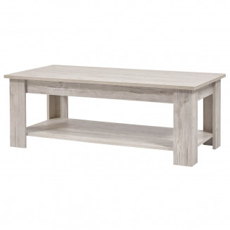 GALDRIC - Table Basse Rectangulaire Effet Bois Grisé