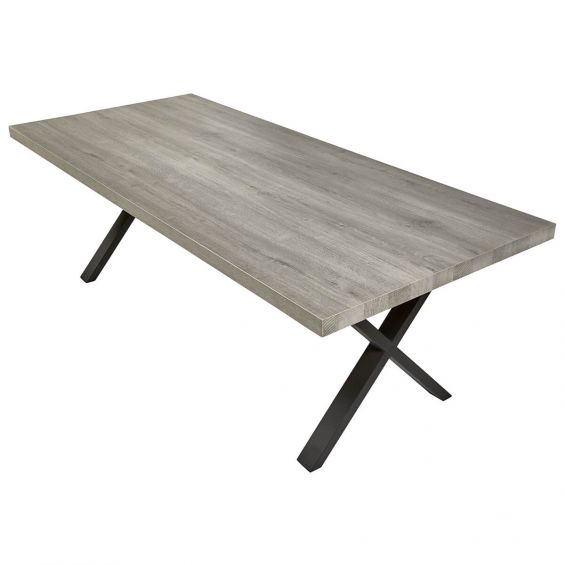 Massyle - Table Rectangulaire 200cm Aspect Bois