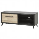 Emile - Meuble TV 1 Porte 2 Niches bi-ton