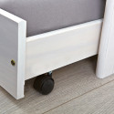 Barbara - Lit 80x190 cm Gigogne Vernis Blanc