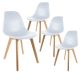 Melya - Lot de 4 Chaises Scandinaves Blanches