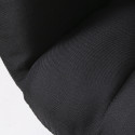 Warren - Fauteuil Pivotant Tissu Noir et Pieds Métal