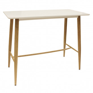 SOOMA - Mange-Debout Rectangulaire Plateau Blanc