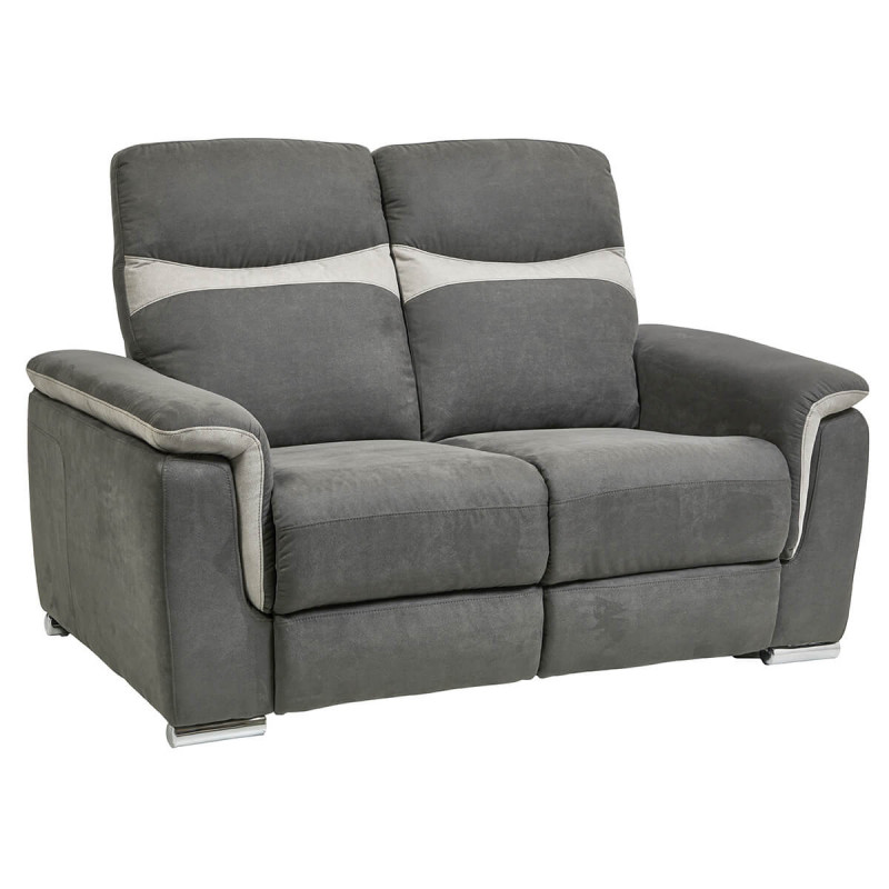 Cayuga - Canapé Fixe 2 Places Tissu Gris