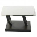 Ceres - Table Basse Plateaux Verre Marbre Blanc