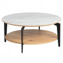 Tasha - Table Basse Ronde Métal et Céramique