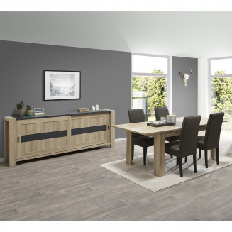 IRIS - Ensemble Table Repas Allongeable et Buffet