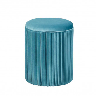 Skuld - Pouf avec Coffre de Rangement Bleu Canard