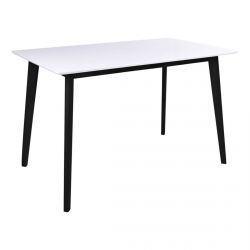 Gram - Table Repas 120x70cm Noire et Blanche