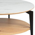 Tasha - Table Basse Ronde Métal et Céramique