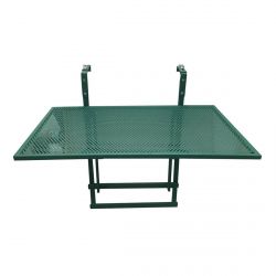 Alinda - Table de Balcon Pliable Verte Rectangulaire
