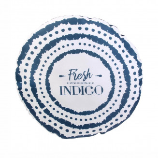 INDIGO - Coussin Déco Extérieur Rond Bleu