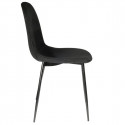 Alessia - Lot de 6 Chaises Velours Côtelé Noires