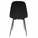 Alessia - Lot de 4 Chaises Velours Côtelé Noires