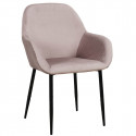 Alessia - Lot de 4 Fauteuils Velours Côtelé Rose