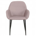 Alessia - Lot de 4 Fauteuils Velours Côtelé Rose