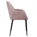 Alessia - Lot de 4 Fauteuils Velours Côtelé Rose