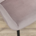 Alessia - Lot de 4 Fauteuils Velours Côtelé Rose