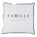 Family - Coussin Déhoussable 40x40cm "Je vous aime"