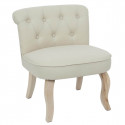 Nora - Fauteuil Avec Dossier Capitonné Coloris Beige